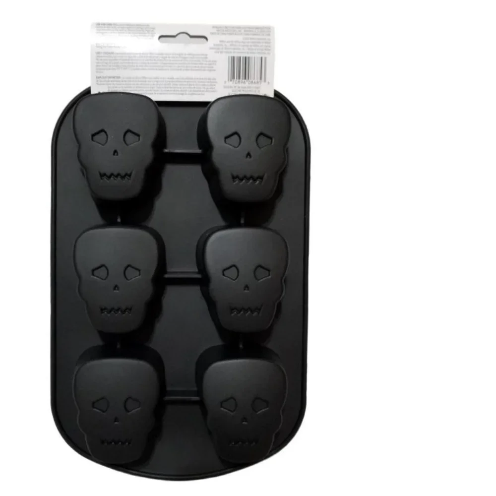 Skull Silicone Cake Mold Wilton Black Skeleton Bakeware 6 Halloween Treats